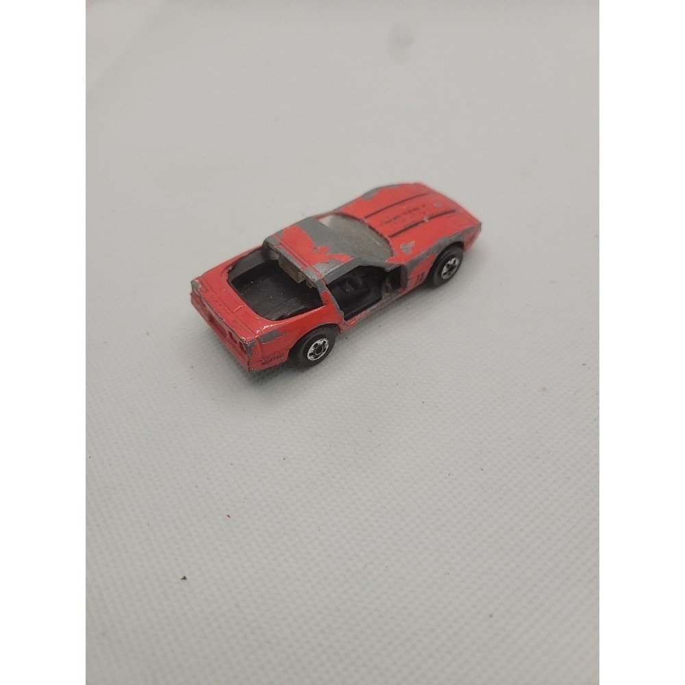 Road Champs 1984 85 Corvette Diecast Car Red C4 Vintage Macau 1:64 Toy